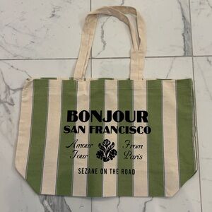 NWOT Sézane bonjour San Francisco Striped Tote Bag